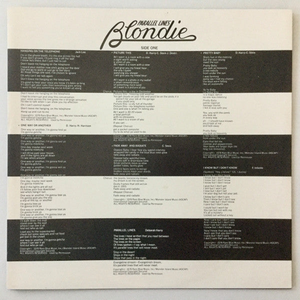 Blondie - Parallel lines