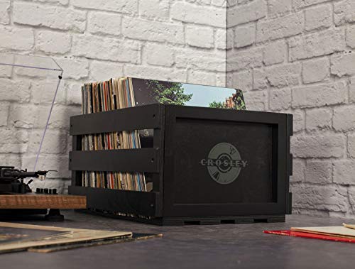 Crosley AC1004A-NA Record Storage Crate Holds up to 75 Albums, Natural - Awesomesince84