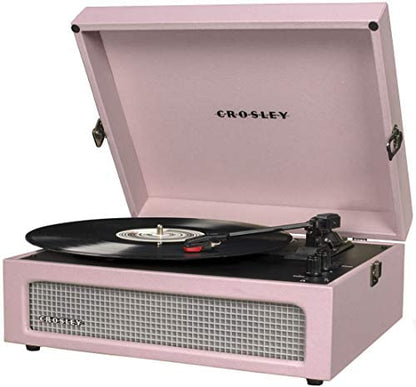 Crosley Voyager Vintage Portable Turntable with Bluetooth Receiver and Built-in Speakers Amethyst