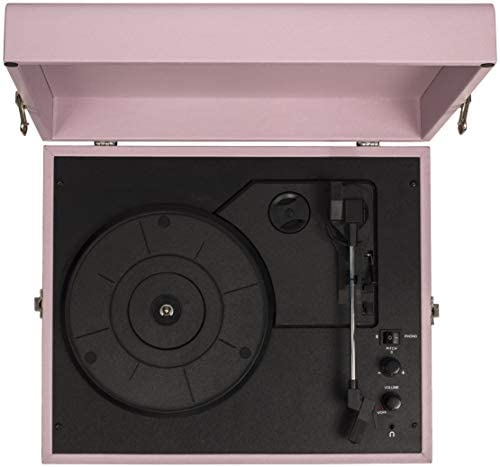 Crosley Voyager Vintage Portable Turntable with Bluetooth Receiver and Built-in Speakers Amethyst