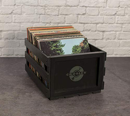 Crosley AC1004A-NA Record Storage Crate Holds up to 75 Albums, Natural - Awesomesince84