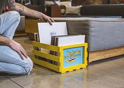 Crosley AC1004A-NA Record Storage Crate Holds up to 75 Albums, Natural - Awesomesince84