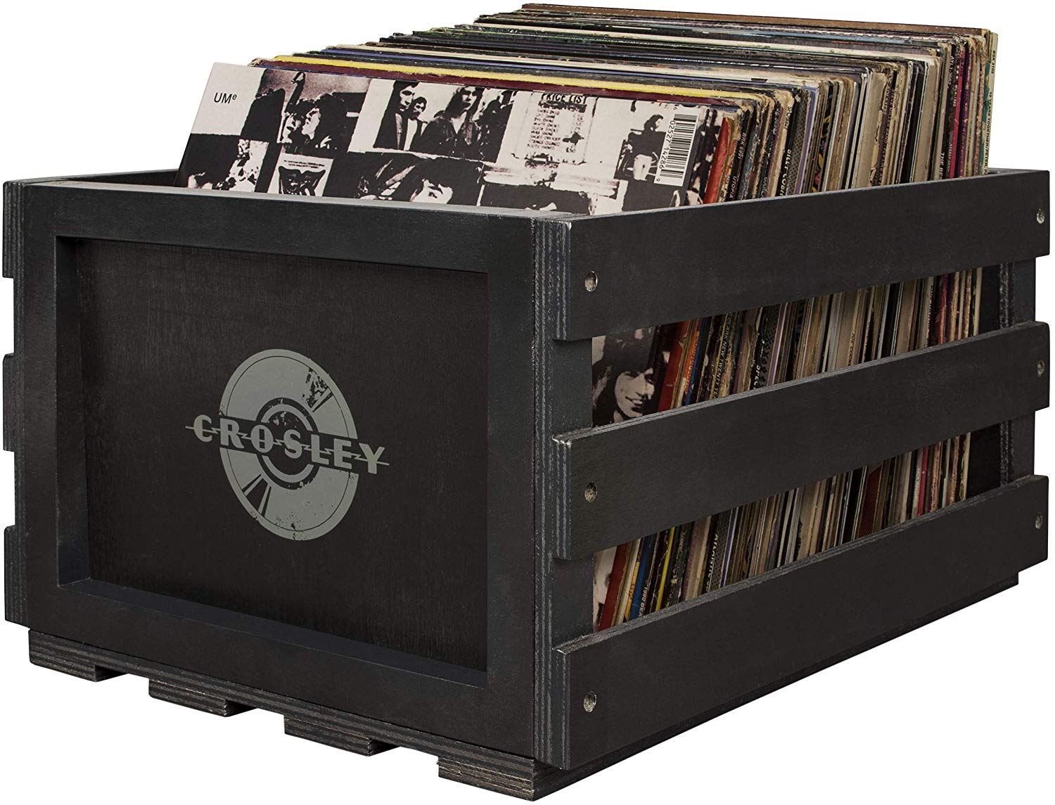 Crosley AC1004A-NA Record Storage Crate Holds up to 75 Albums, Natural - Awesomesince84