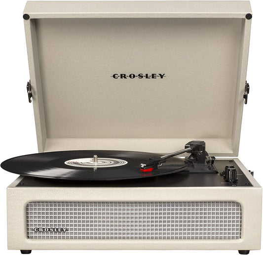 Crosley Voyager Vintage Portable Turntable with Bluetooth Receiver and Built-in Speakers Amethyst