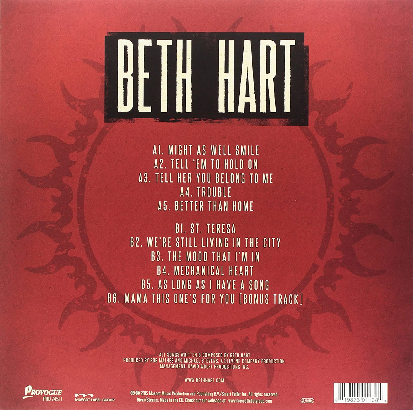 Beth Hart ‎– Better Than Home